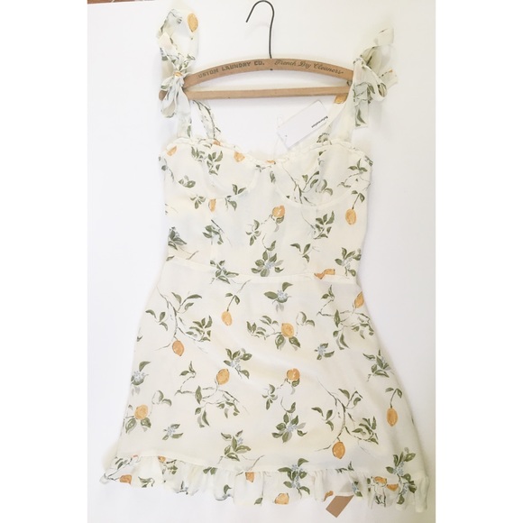 NWT Reformation Christine Dress Citron - Picture 9 of 14